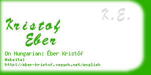 kristof eber business card